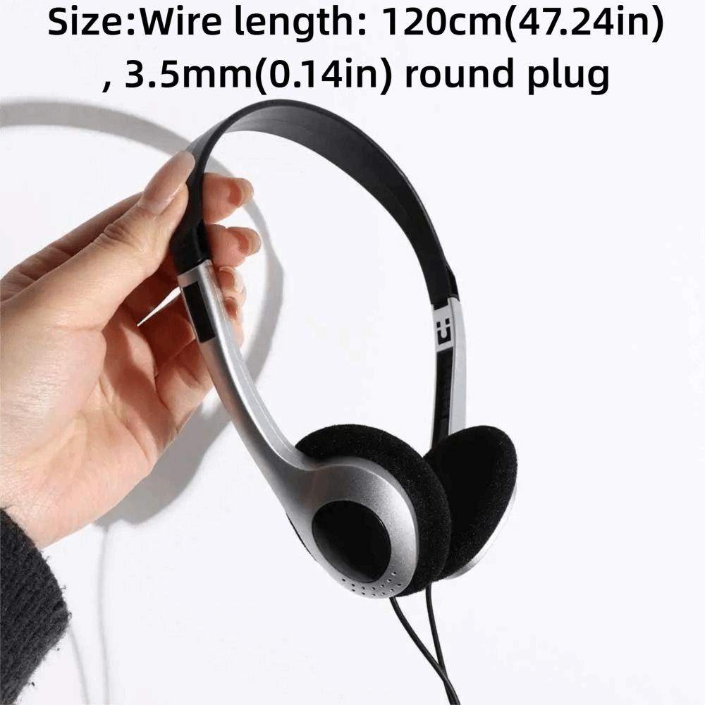 Retractable Earphones Metal Head Mounted Headphones Y2k Headset  MP3 Player