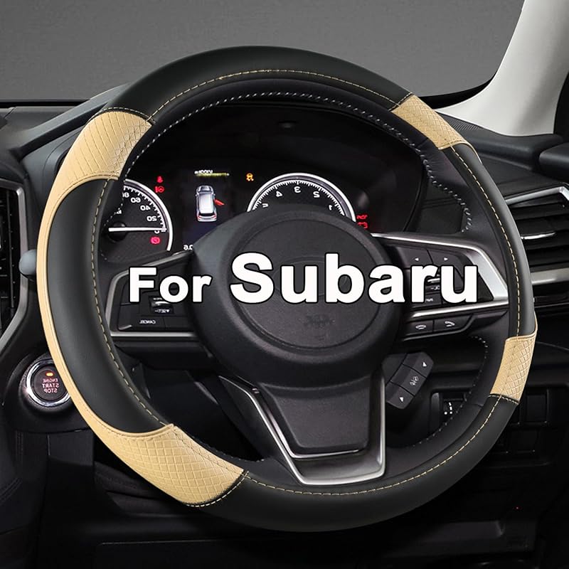 GIANT PANDA Ized Auto Steering Wheel Cover For Subaru Forester, Car Steering Wheel Cover For Subaru Outback And Crosstrek - Solid Black