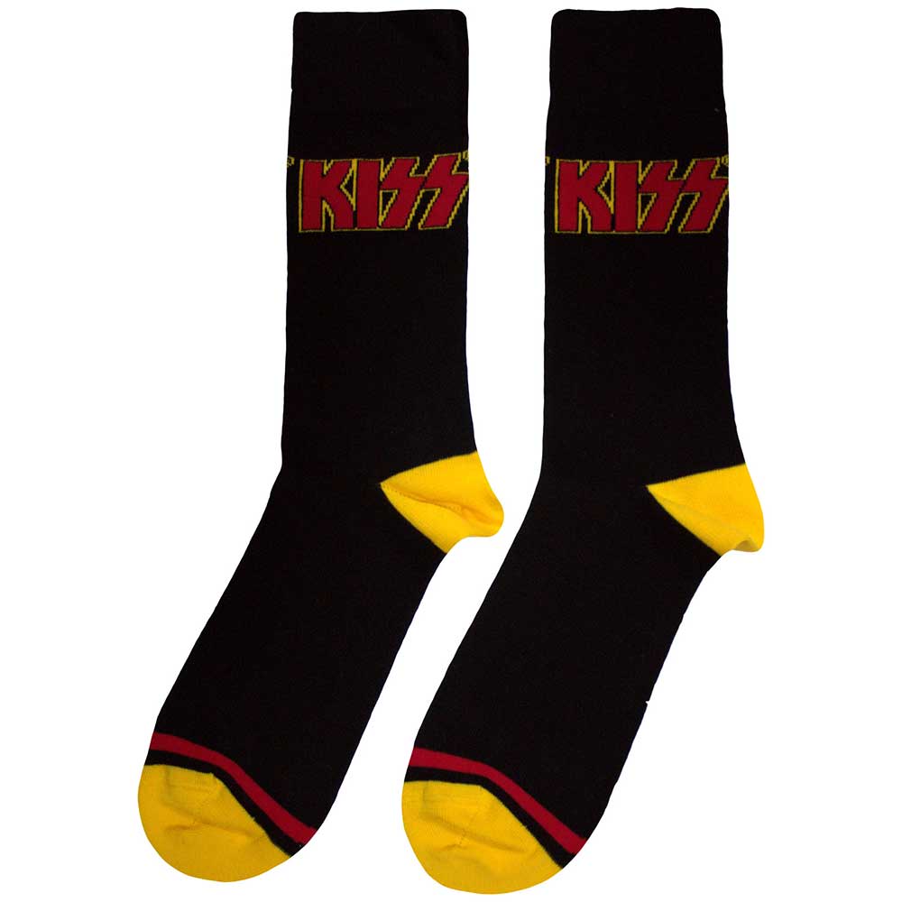Kiss Unisex Adult Stripe Logo Socks