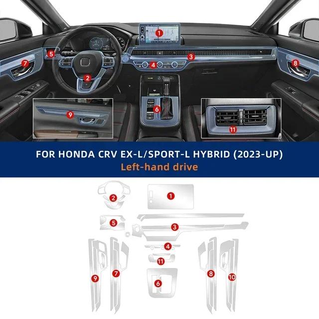 Interior Anti-scratch Protector Film For Honda CRV CR-V 2024 2025 Car Door Center Console Media Dashboard Navigation TPU Film