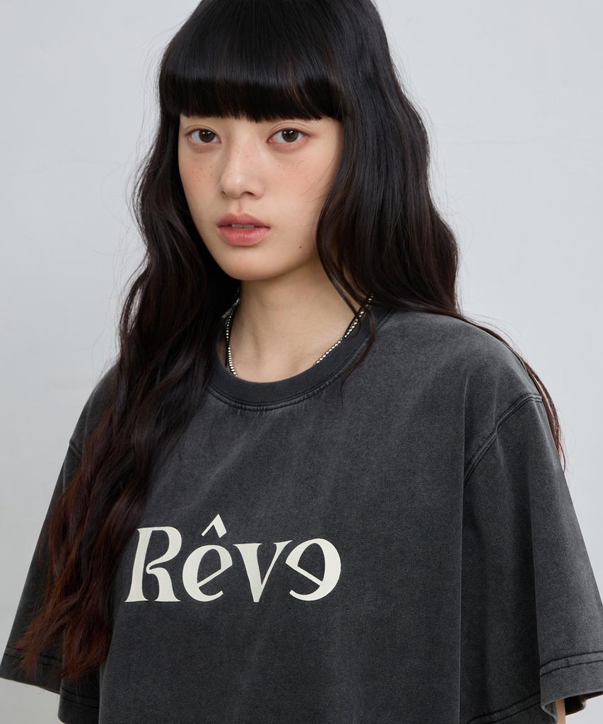 Yujen [Crop/Oversized] Réve Graphic Short Sleeve T-Shirt_3 Colors