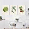 Vintage Retro Fruit Poster Avocado Strawberry Scandinavian Canvas Painting Wall Art Pictures Prints for Kitchen Room Decor