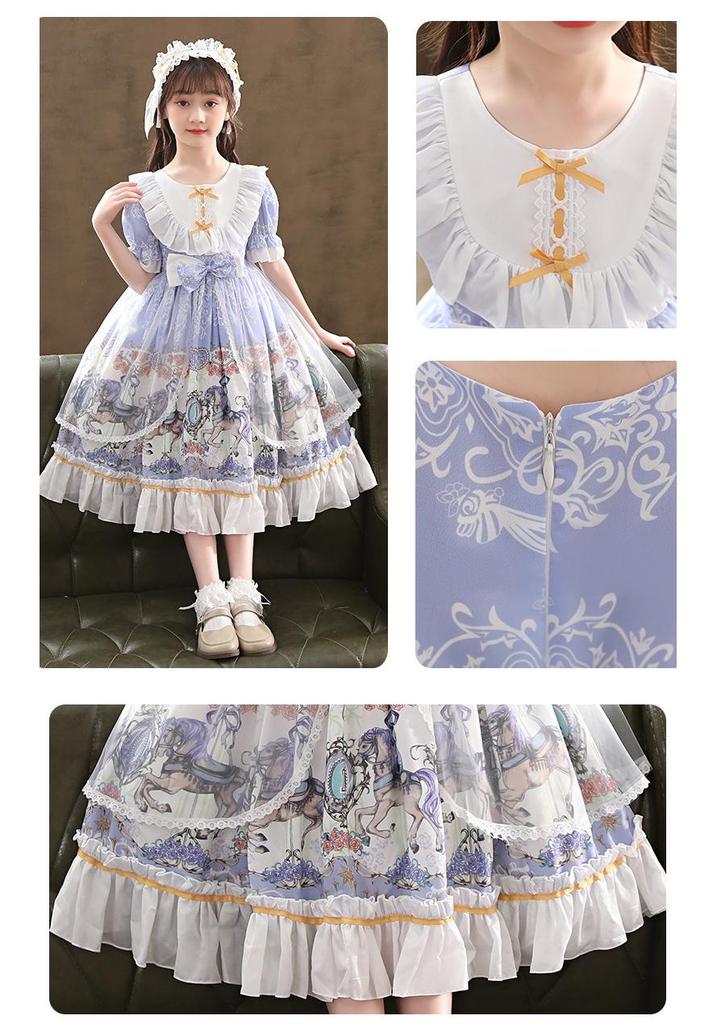 2026 New Lolita Princess Summer Short-Sleeve Stylish Girls' Dress