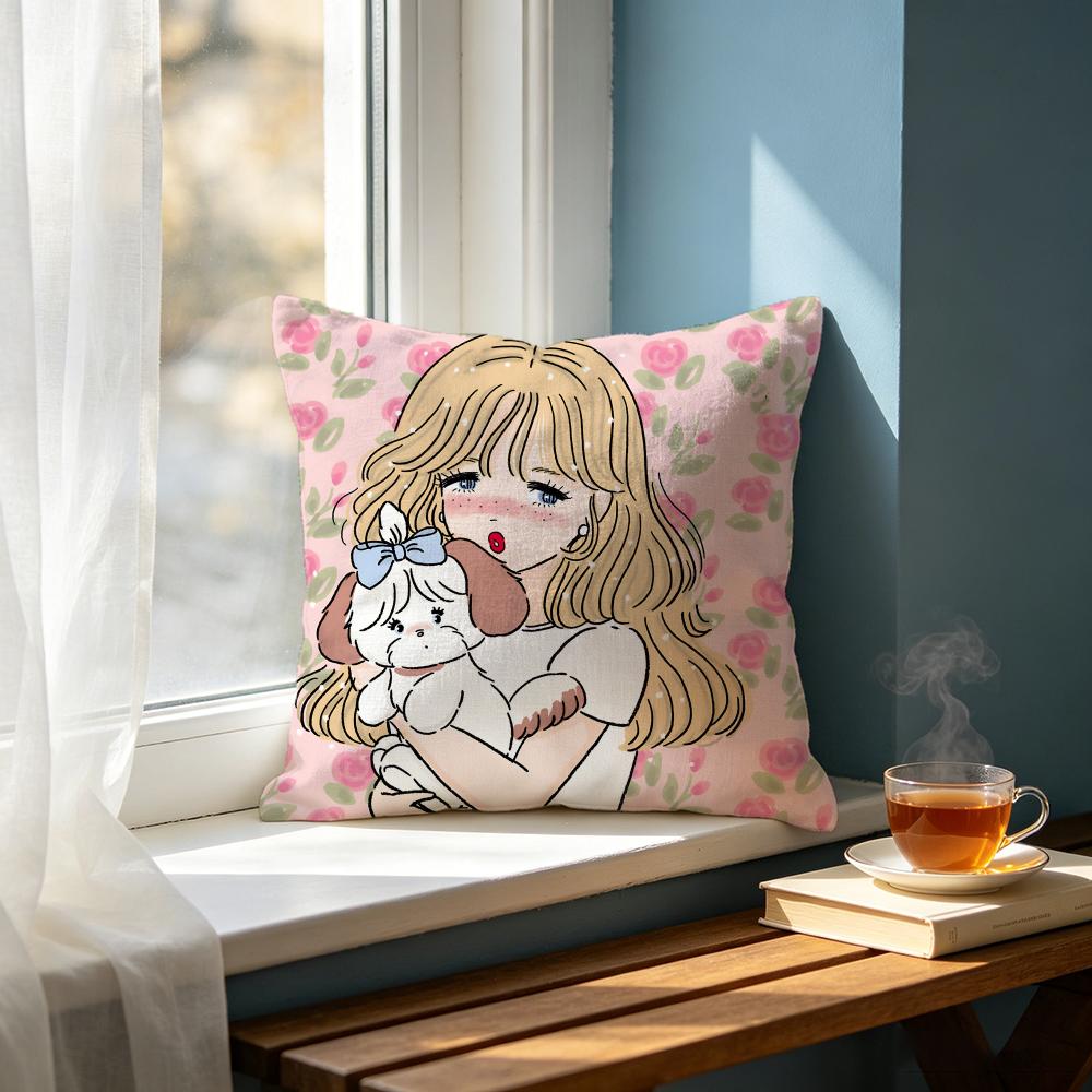 Art Mmikko Illustrationsed Cushion Cover Cushion Cover Set Pcs X X X Pillowcase Decorative Sofa Home Decor