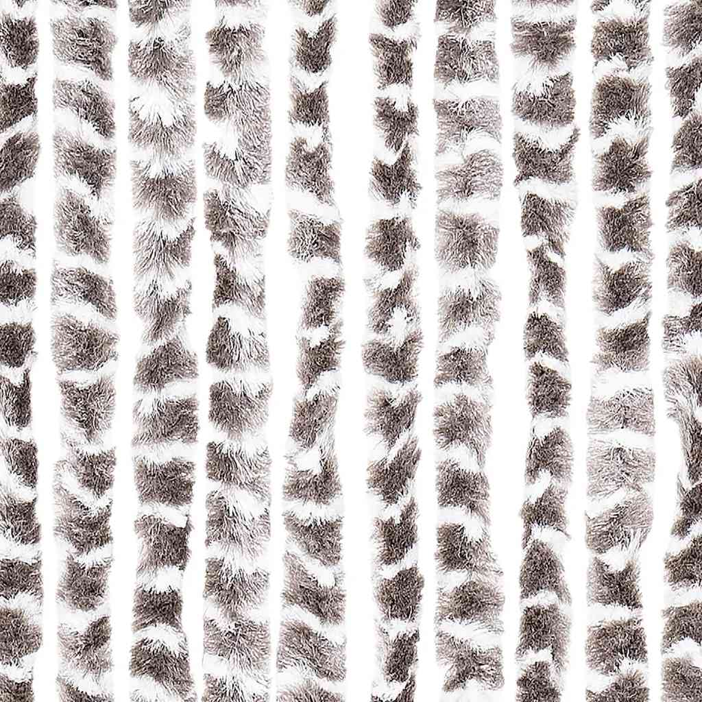 Fly Screen Curtain Beige and White 56 x 200 cm Chenille