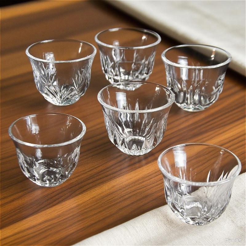 2pcs Sets Creative Kung Fu Tea Cup Transparent Water Cup Personalized Drinkware Small Tea Cup Household Drinking Glasses Gifts
