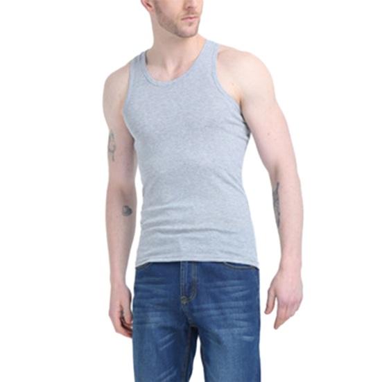 Sportsvest for menn Hurtigtørkende Høy elastisitet Rundhals Slim Fit Ermeløs Daglig slitasje Myk trening Menn Tanktop Herreklær