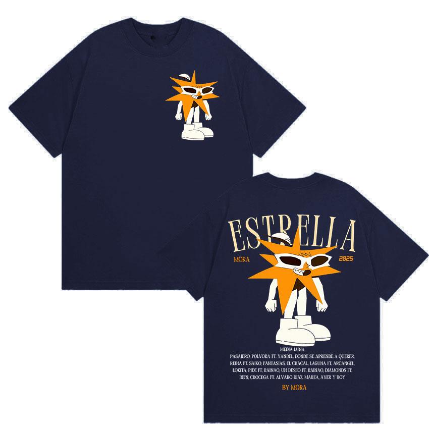 

Rapper MORA Tour 2025 Merch T Shirt Men s Women Vintage High Quality Fashion T-shirts Hip Hop Clothing Oversized Cotton T-shirt 4XL