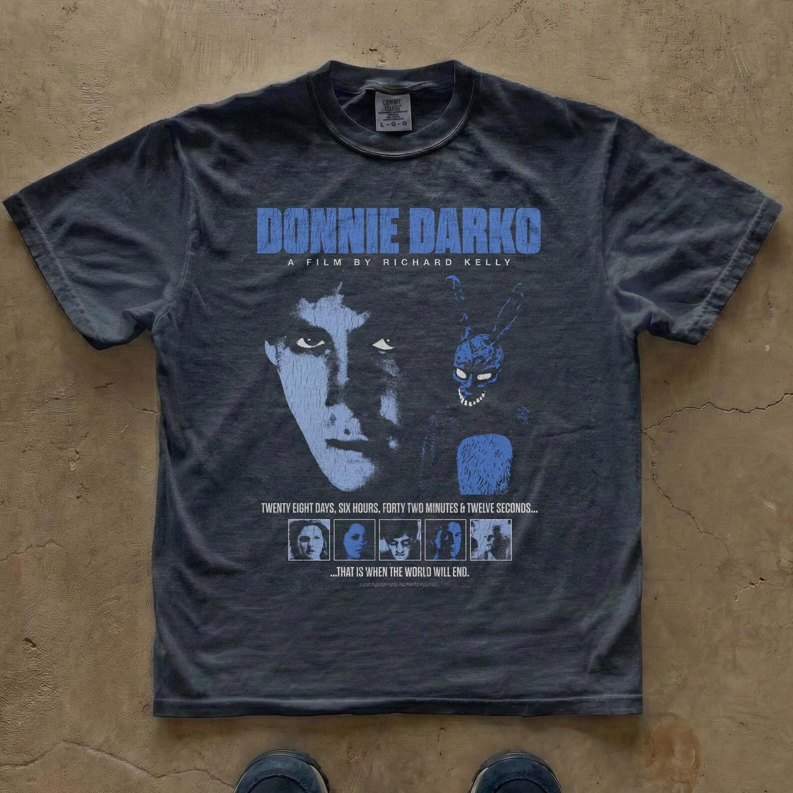 Donnie Darko Movie Poster T-Shirt | Retro Film Art Tee | Psychological Thriller Shirt L