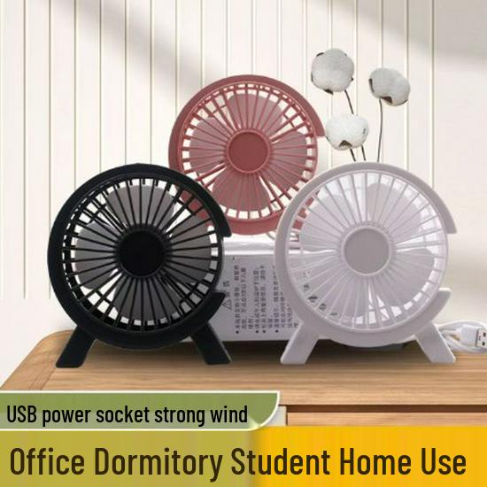 USB Rechargeable Mini Desktop Fan - Quiet, Portable for Dorms & Offices