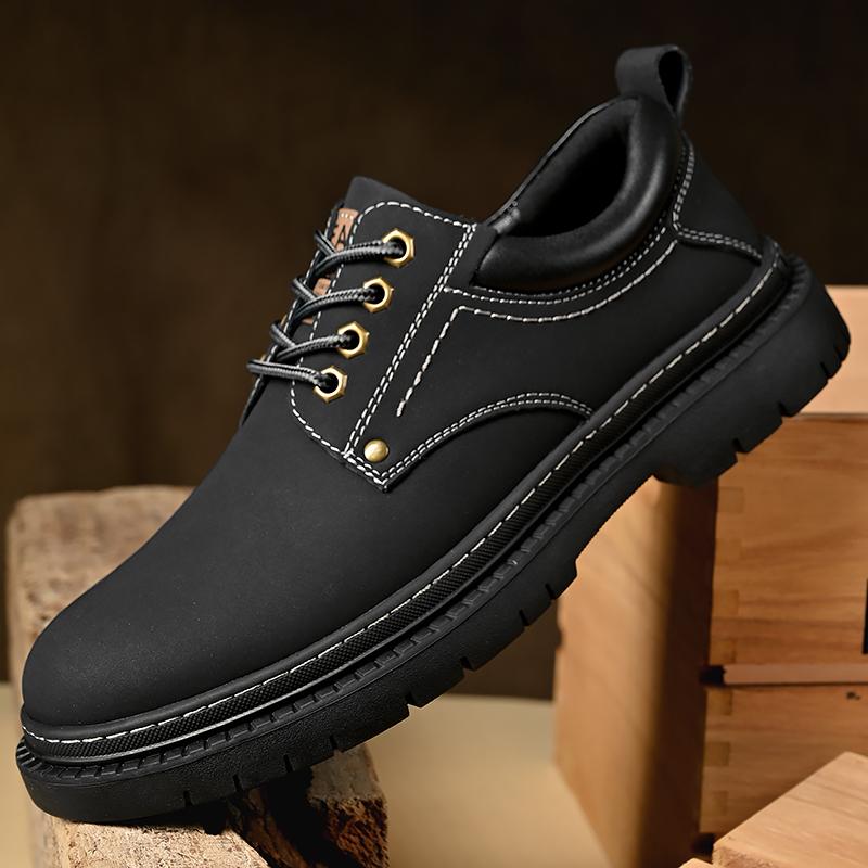 Handmade Non-slip Flat Casual Shoe Comfortable Work Shoes Sneakers Brand Genuine Leather Men's Shoes Men Business Oxford Shoes