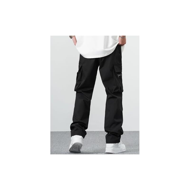 Lymio Men Cargo || Men Cargo Pants || Men Cargo Pants Cotton || Cargos for Men (Cargo-05-08) (L, Black) XL чёрный