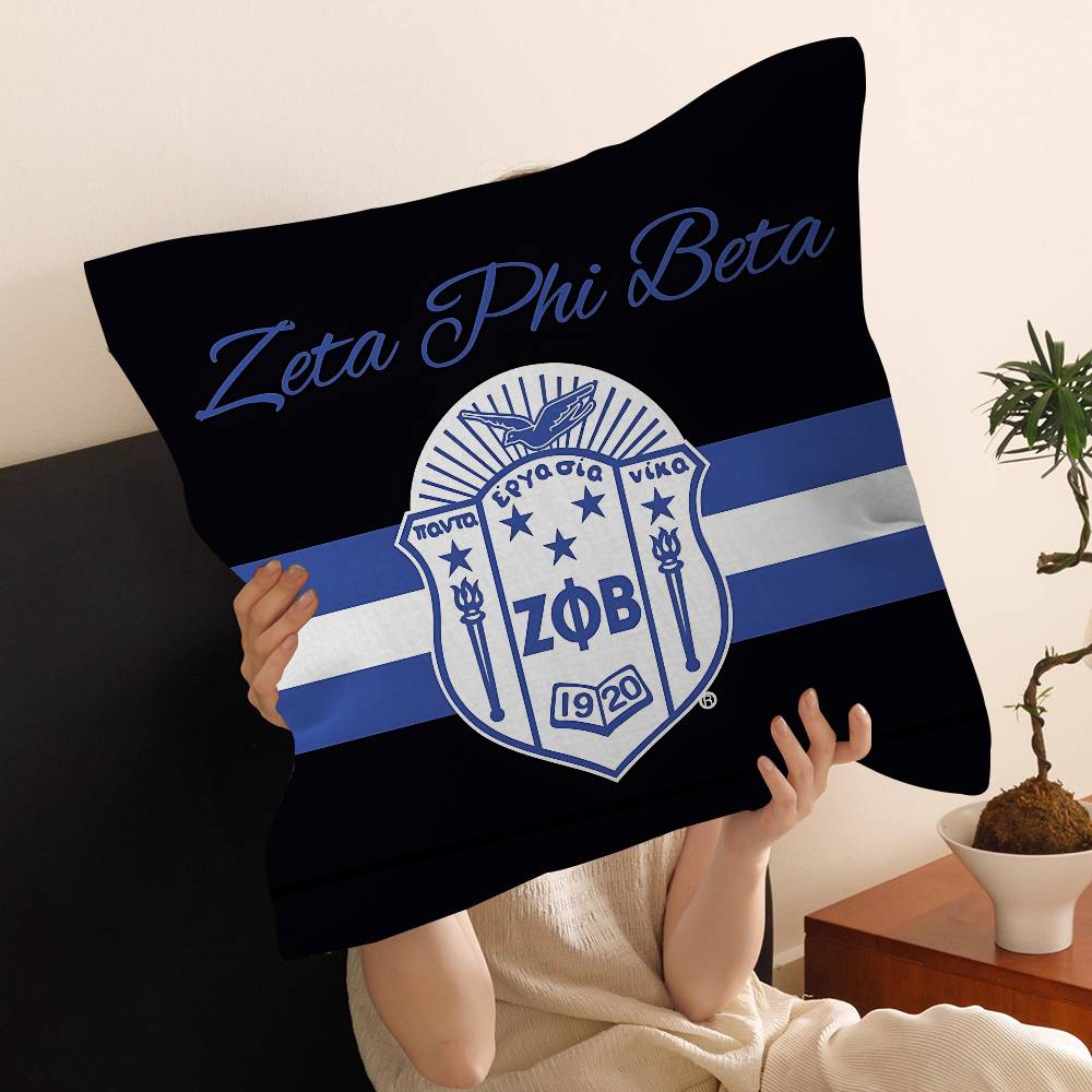 Zeta Phi Beta Sorority Cushion Cover Car Throw Pillow Case For Sofa Car Christmas Gift 40x40cm 45x45cm