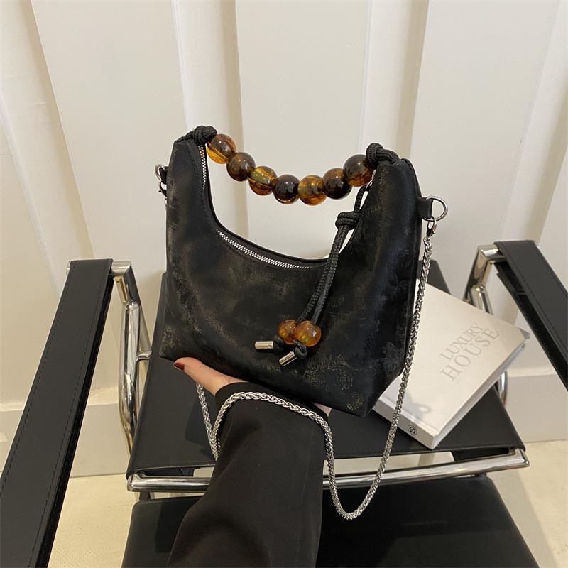 Street Style Handmade Woven Bag 2024 Fashionable Vintage Straw Tote Bag Casual Shoulder Bag