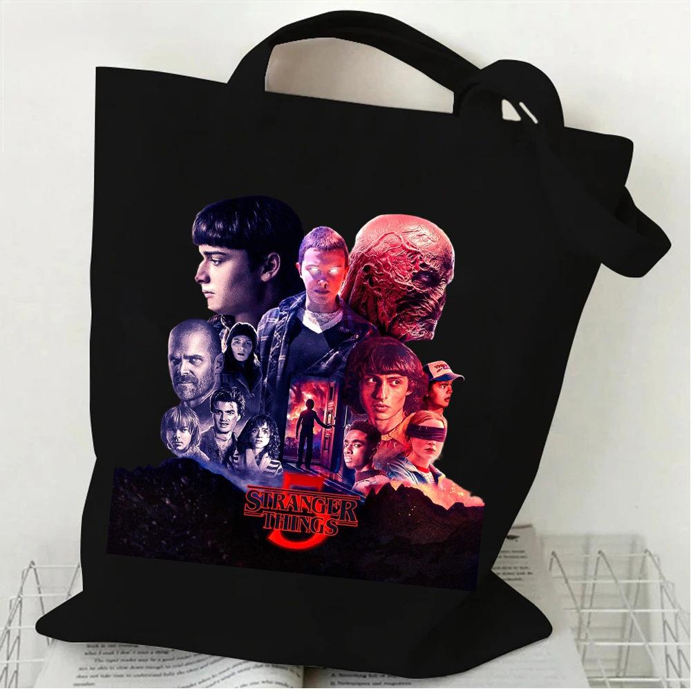 

Холщовая сумка с принтом «Очень странные дела» 39*34cm