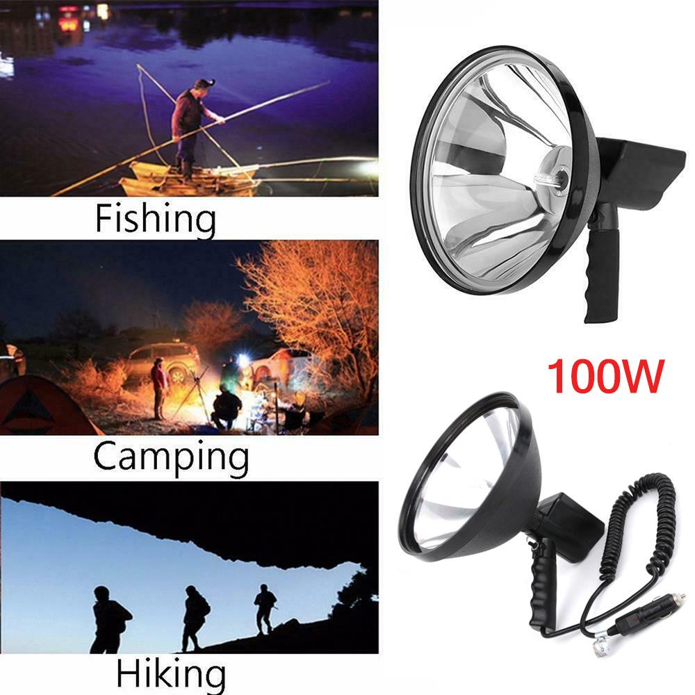 9 Inch 100W/1000W Searchlight Hunting Spotlights Waterproof Flashlight Camping Lantern Portable Lighting High Power Flashlight