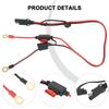 1PC SAE Terminal Battery Power Cable Motorcycle Cord Cable Harness Wire Extension 60CM 12-24V 2 Feet 18AWG Electrical Terminals