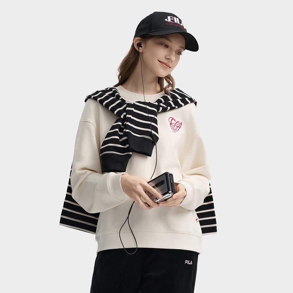 New FILA Sweatshirts Men's Steam White F11U439202FIV