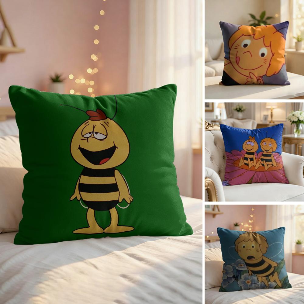 Mayas Adventures Cushion Cover Natural Linen Organic Fabric DoubleSided Printing Couch Pillow Covers Home Decor