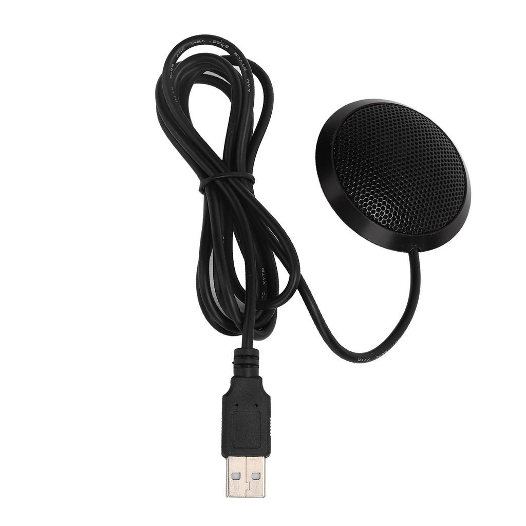 USB Desktop Microphone Portable 360 Degree Pickup Omnidirectional Condenser Mic for Meeting LiveWithout Switch