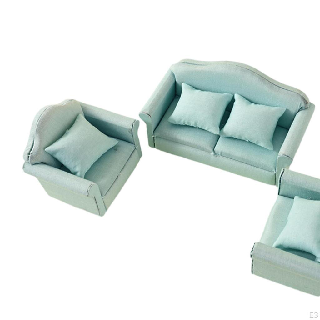 1/12 Dollhouse Sofa Photography Props Miniature Furniture Decorative Decoration