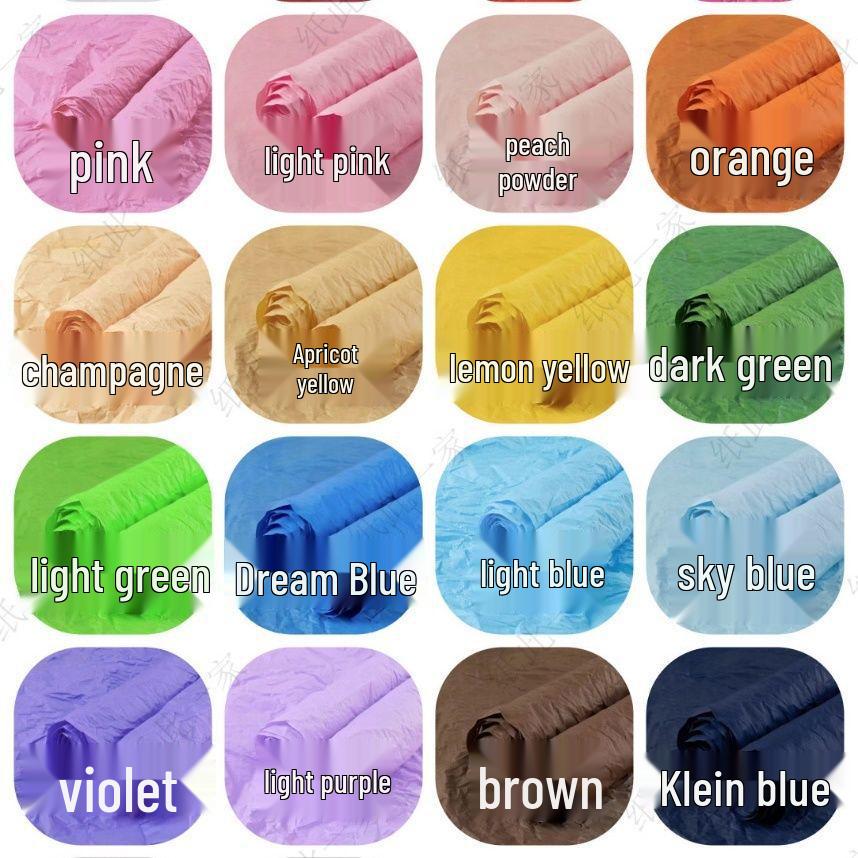 1.2m Wedding Hand-Rubbed Butterfly Pleated Crepe Paper Sheets for Floral Art