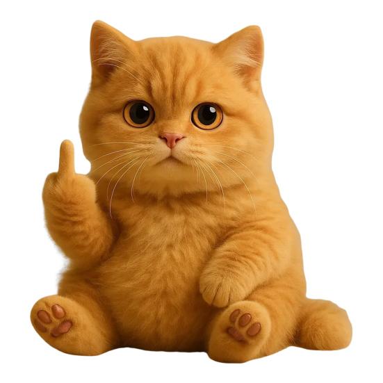 

Flip-off Animal Doll Middle Finger Highland Cow Plush Toy Stuffed