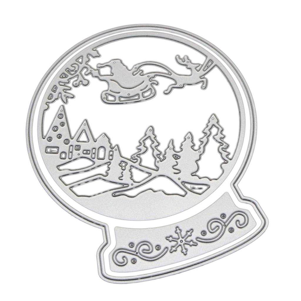 Christmas Sleigh Metal Cutting Dies DIY Scrapbooking Paper Cards Album Stencil