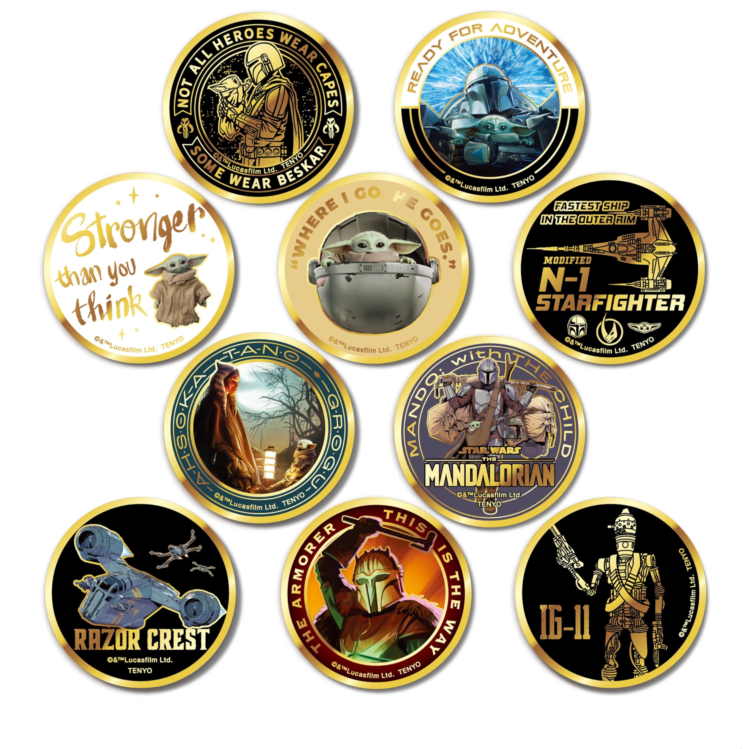 

Tenyo Gold Badge Star Wars 3 Alloy Plated Finish Can Diameter Vol. (Sold Individually) WKB-A03 Badge, Approx. 5.5cm