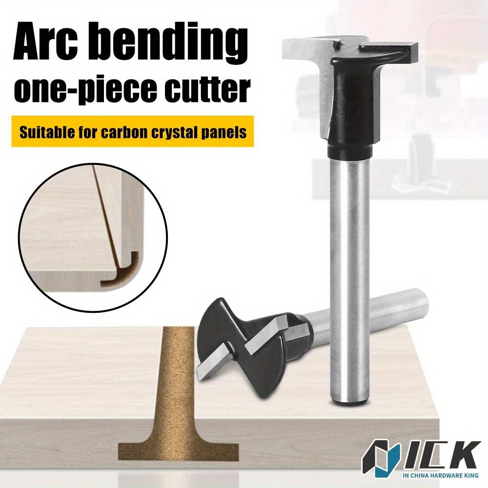 Arc Bending Integrated Knife Forming Knife R2 Router Bits For Carbon Crystal Board Wood Door/Wall Cabinet 1/4 Inch/6mm Shank