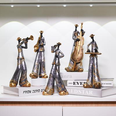Retro Band Art Creative Ornaments Music Characters Living Room Bookshelf Wine Cabinet Light Luxury Decoration Resin Crafts