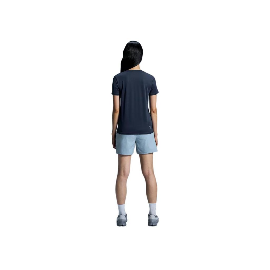On Core Comfortable Versatile Lace-Up Three-Quarter Casual Shorts Women Shorts Light-Gray Blue 1WF11050732