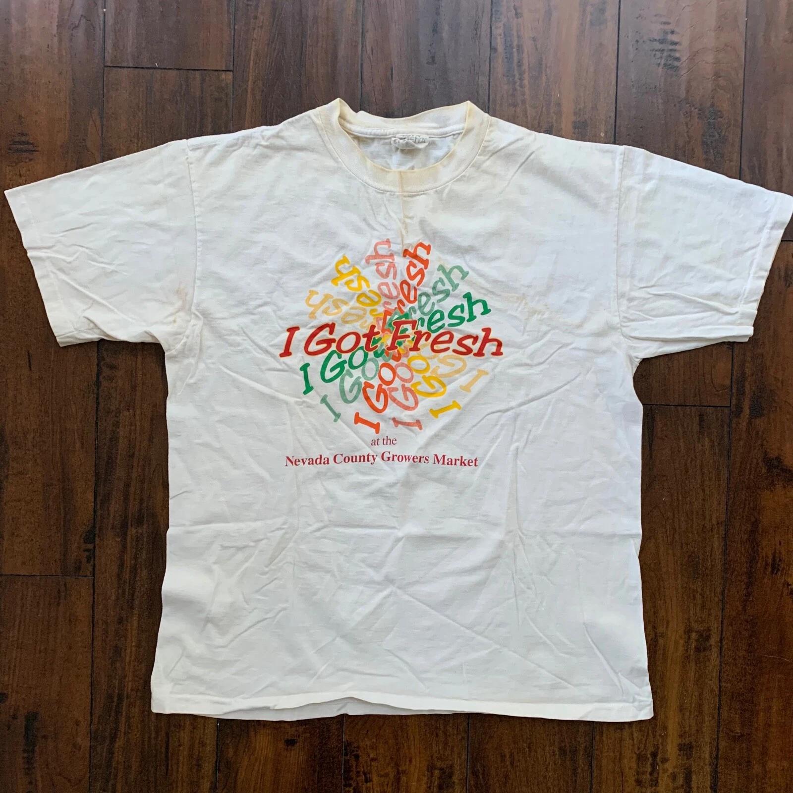 

I Got Fresh Vintage T Shirt Nevada Fruits Market Garden Food Fun Humble 90s Rap 3XL
