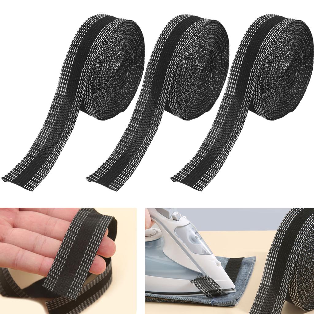 Pants Edge Shorten Self-Adhesive Hemming Tape Iron-on Hem Clothing Tape Pant Mouth Paste 1 Inch x 5.5 Yard Fabric Fusing Hemming