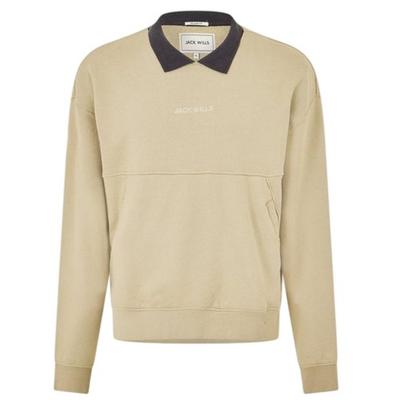 Jack Wills Herren Sweatshirt mit Kragen Regular Fit