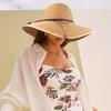 Wide Brim Straw Hat UV Protection Panama Cap New Beach Hat  Ladies Women