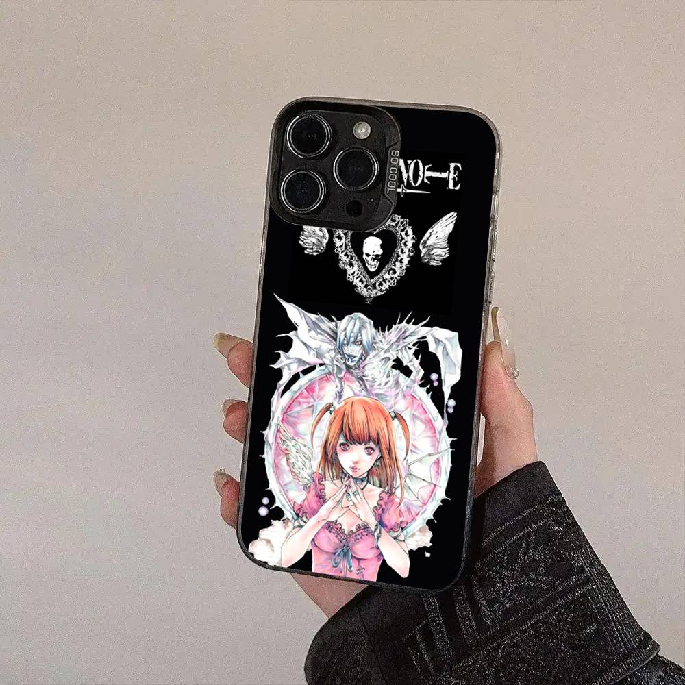 Misa anime D-Death N-Note Silver Plated Inside Phone Case For iPhone 17 16 15 14 11 12 13 Pro Max Plus X XR XS Max Colored