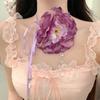 Elegant Floral Clavicle Chain Unique Flower Choker Necklace Zantedeschia Necklaces  For Women Girls