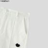 INCERUN Summer Men Zip-up Waist Flowers Casual Loose Shorts Half Pants