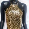 Metallic Sequin Crop Top For Women With Halter Neck Streetwear