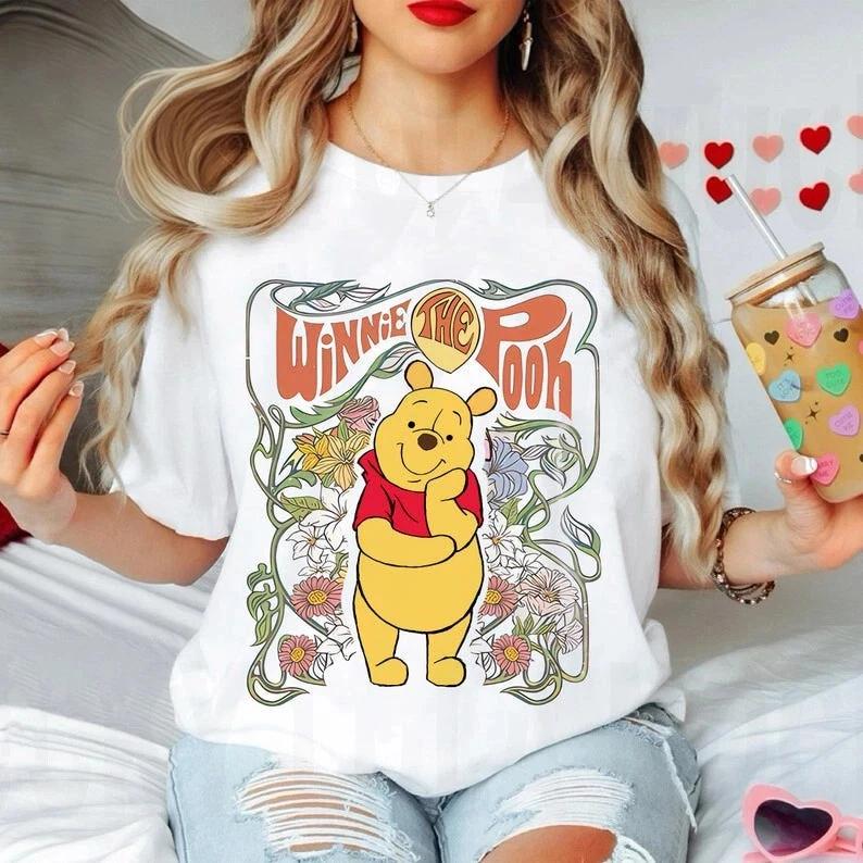Cute Pooh Bear Winnie The Pooh Honey Bear Floral Unisex S