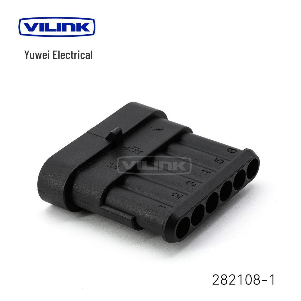 High-Quality AMP Automotive Waterproof Connector Pair for Quick Wire Connection (Male & Female), Model 282080-1.