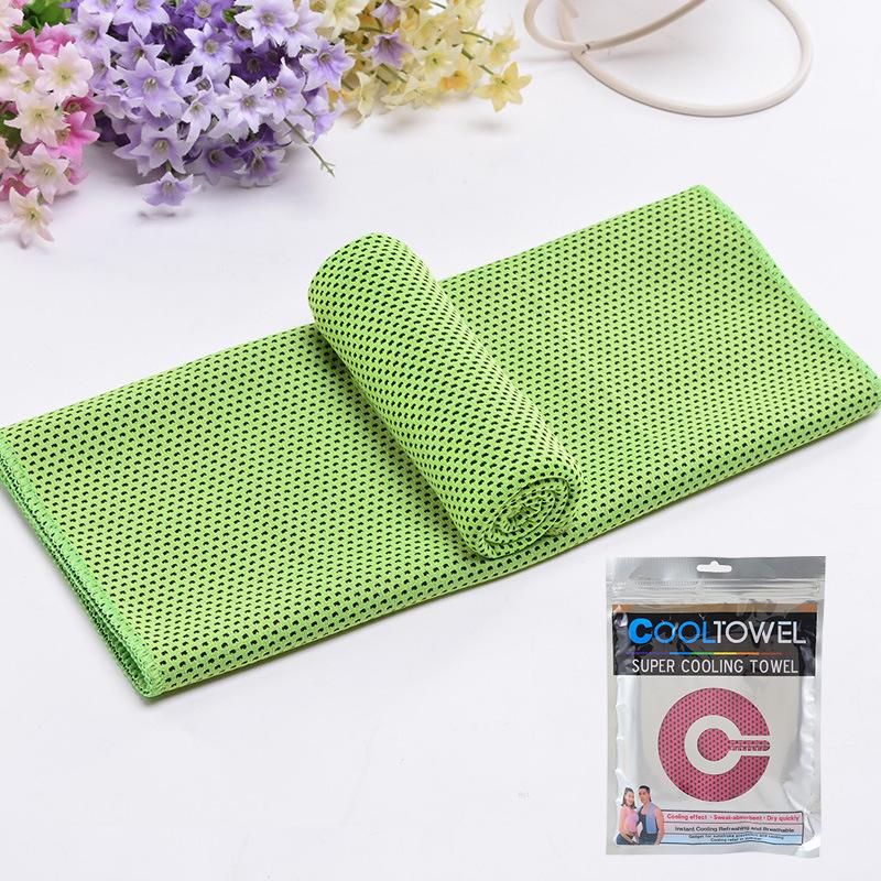 English-Packaged Cooling Sports Towel - Quick-Dry, Sweat-Absorbing for Outdoor Fitness