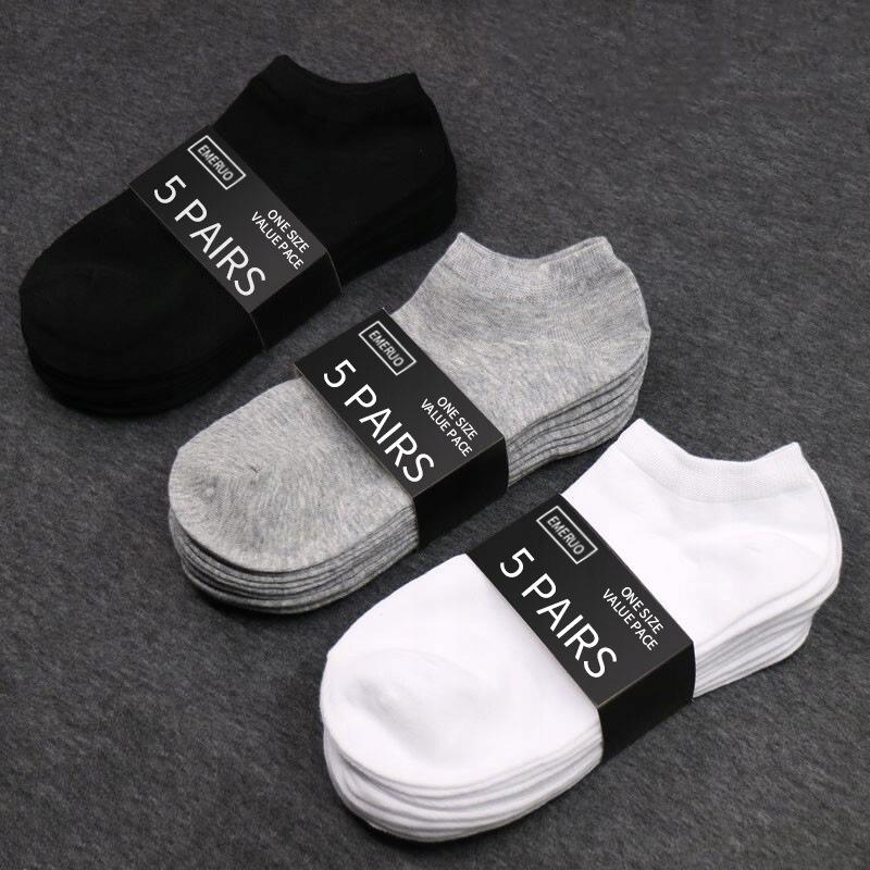 Foot Socks 100% Cotton Comfortable Unisex Cotton 38-44 Gray