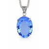 Natural Blue Topaz Pendant Oval In 925 Sterling Silver 99 ct Gift Gemstone Jewelry Gift