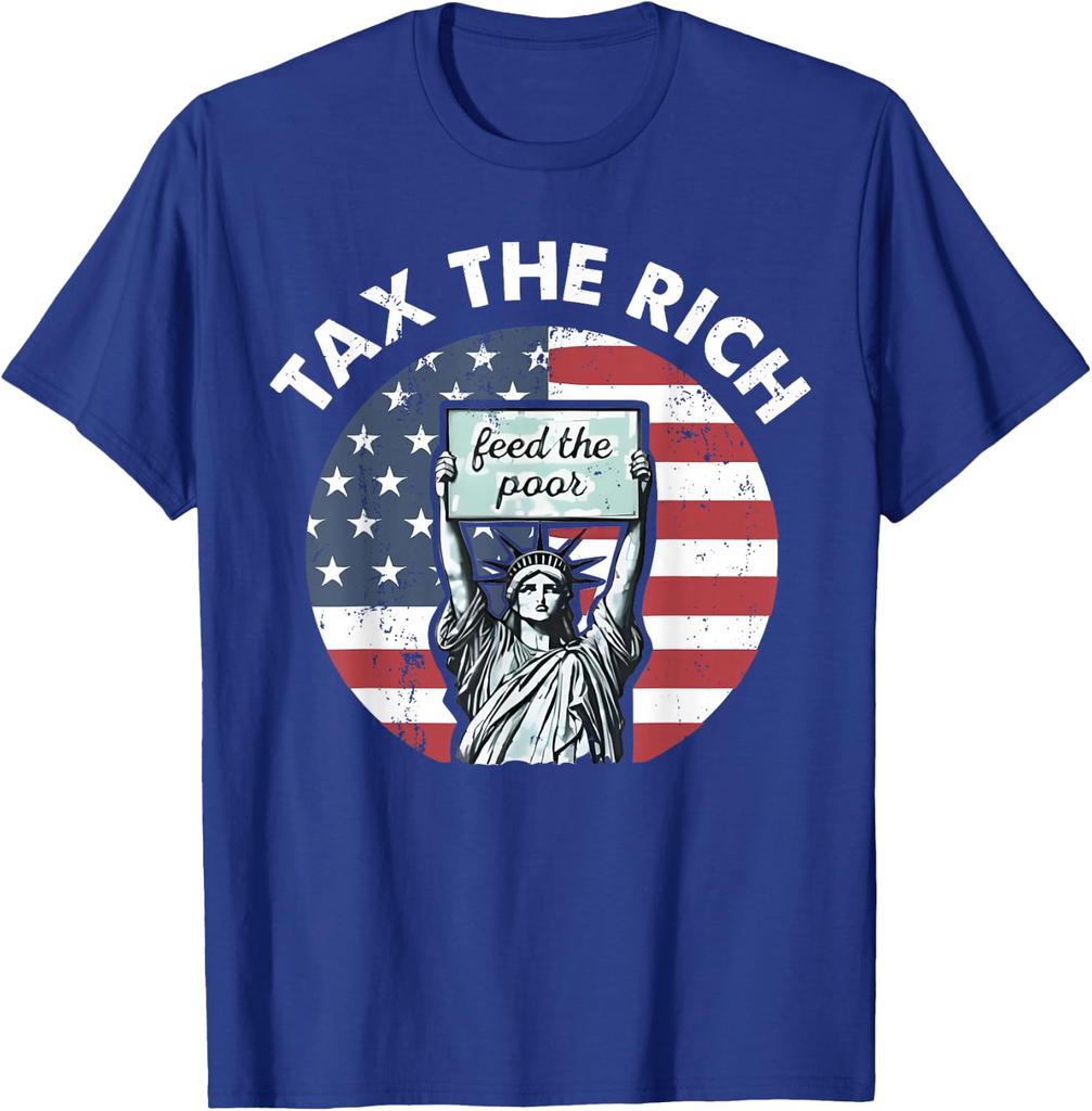 Vintage Tax The Rich Feed The Poor Flag Usa Help Unisex T-Shirt 6