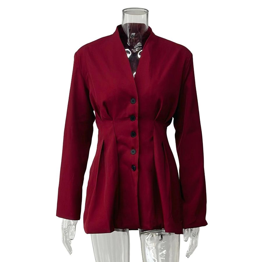 New Autumn Winter High-End Retro Single-Button Waistcoat Long Sleeve Coat for Women's Business Casual Wear