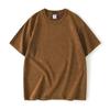 S-5XL 240gsm Algodão Retro T-shirt Caído Manga Ombro Homens Mulheres Vintage Manga Curta Camisetas Cor Sólida Hip Hop Solto Tees