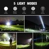 D2 90000 Lumens Rechargeable LED Tactical Flashlight 5 Modes Adjustable Focus 18650 26650 AAA Rechargeable Torch Light Lantern