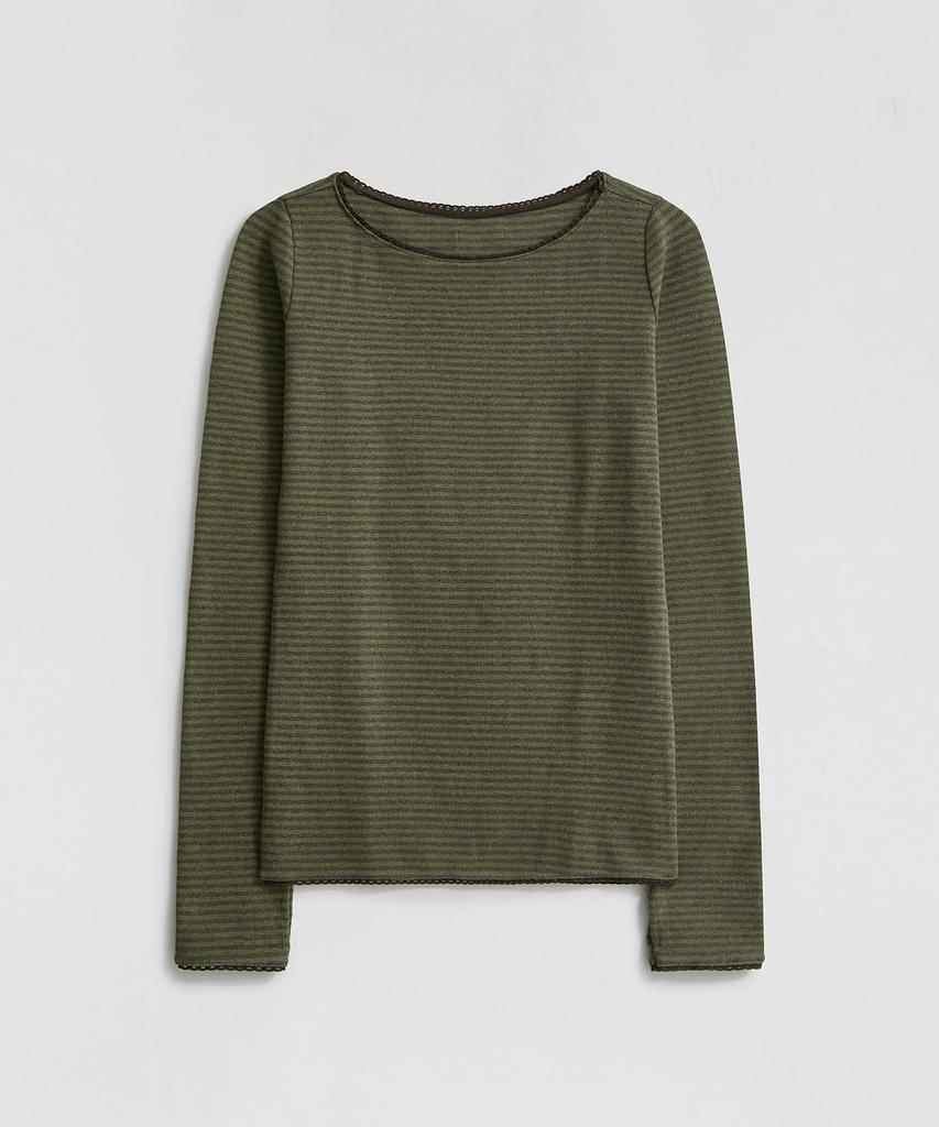 LMOOD WOMEN Manon Stripe T-Shirt Pistachio